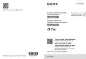 Sony ILCE-7SM3 Manual De Instrucciones