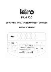 KERO DAM 720 Manual De Usuario