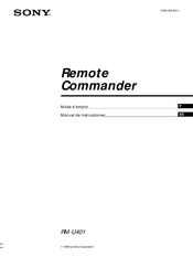 Sony RM-U401 Manual De Instrucciones