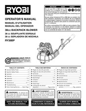 Ryobi RY38BP Manual Del Operador