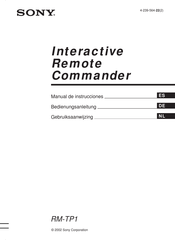Sony RM-TP1 Manual De Instrucciones