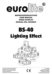 EuroLite BS-40 Manual Del Usuario