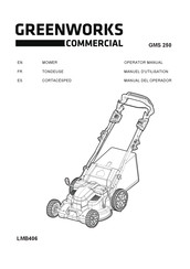 GreenWorks Commercial LMB406 Manual Del Operador