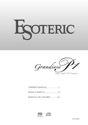 Esoteric Grandioso P1 Manual Del Usuario