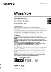 Sony Glasstron Lite PLM-A35E Manual De Instrucciones