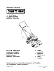 Sears Craftsman 247.770110 Manual Del Operador