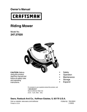 Sears Craftsman 247.27020 Manual Del Propietário