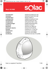 SOLAC HU1060 Instrucciones De Uso