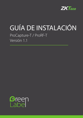 ZKTeco ProRF-T Guia De Instalacion