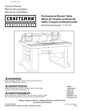 Craftsman professional 171.61181 Manual Del Propietário