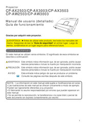 Hitachi CP-AX2503 Manual De Usuario