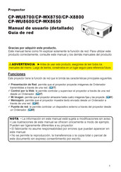 Hitachi CP-WU8600 Manual De Usuario