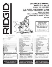 RIDGID R4221 Manual Del Operador