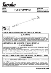 Tanaka TCS 27EPAP Manual De Instrucciones