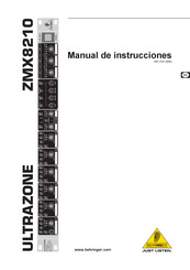 Behringer ULTRAZONE ZMX8210 Manual De Instrucciones