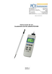 PCE Instruments PCE-009 Instrucciones De Uso