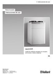 Vaillant recoVAIR VAR 360/4 Instrucciones De Uso