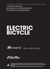 Electra IHI HYDRIVE eBike system 20 mph Manual Del Propietário