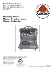 AIR SYSTEMS INTERNATIONAL BB100-CO Manual De Instrucciones