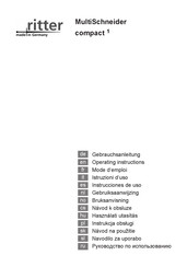 Ritter MultiSchneider compact 1 Instrucciones De Uso