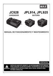 Max JPL914 Manual De Funcionamiento Y Mantenimiento