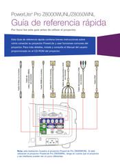 Epson PowerLite Pro Z8000WUNL Guía De Referencia Rápida