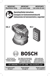 Bosch GSL 2 Instrucciones De Funcionamiento Y Seguridad