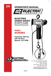 OZ Lifting Products OZ500EC Manual Del Operador