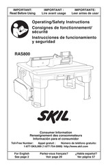 Skil RAS800 Instrucciones De Funcionamiento Y Seguridad