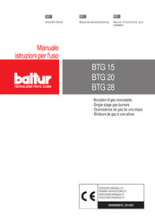 baltur BTG 15 Manual De Instrucciones