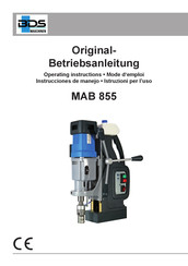 BDS Maschinen MAB 855 Instrucciones De Manejo