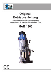 BDS Maschinen MAB 1300 Instrucciones De Manejo