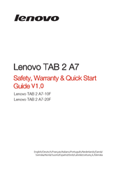 Lenovo TAB 2 A7 Manual De Uso