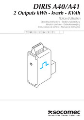 socomec DIRIS A40 Instrucciones De Servicio