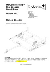 Redexim 1400 Manual Del Usuario Y Libro De Piezas