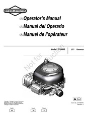 Briggs & Stratton I/C Gaseous 310000 Manual Del Operario