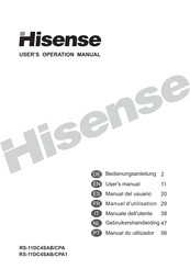 Hisense RS-11DC4SAB/CPA Manual Del Usuario