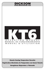 Dickson KT6 Manual De Funcionamiento