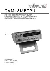 Velleman DVM13MFC2U Manual Del Usuario