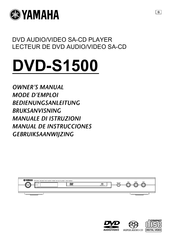 Yamaha DVD-S1500 Manual De Instrucciones