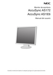 NEC AccuSync AS172 Manual Del Usuario