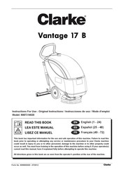 Clarke Vantage 17 B Instrucciones De Uso