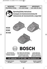 Bosch BC1836 Instrucciones De Funcionamiento Y Seguridad