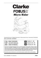 Clarke FOCUS II Micro Rider Instrucciones De Uso