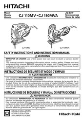 Hitachi Koki CJ 110MV Instrucciones De Seguridad Y Manual De Instrucciones