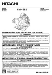 Hitachi Koki CM 4SB2 Instrucciones De Seguridad Y Manual De Instrucciones