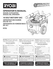 Ryobi P770 Manual Del Operador