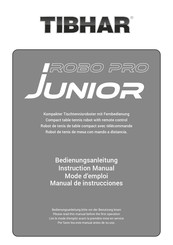 Tibhar ROBO PRO Junior Manual De Instrucciones