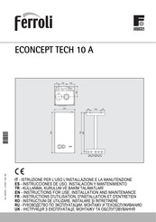 Ferroli ECONCEPT TECH 10 A Instrucciones De Uso