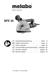 Metabo MFE 30 Manual Original